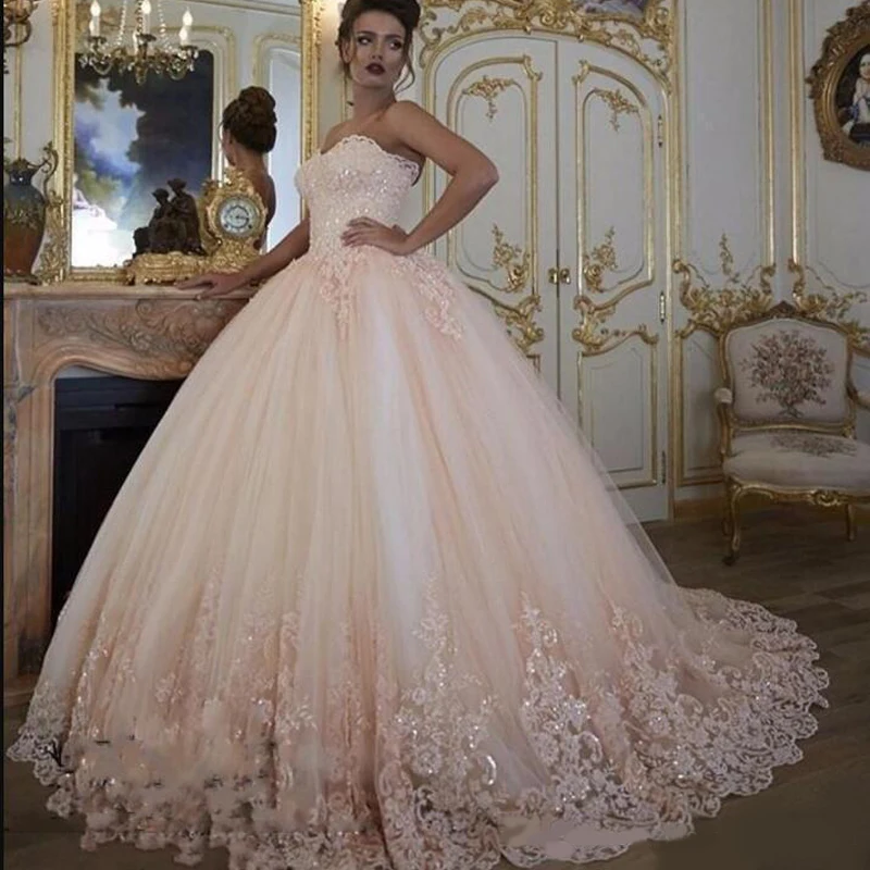 Блестящее Розовое Бальное Платье для Quinceanera платье со шлейфом подметания женское