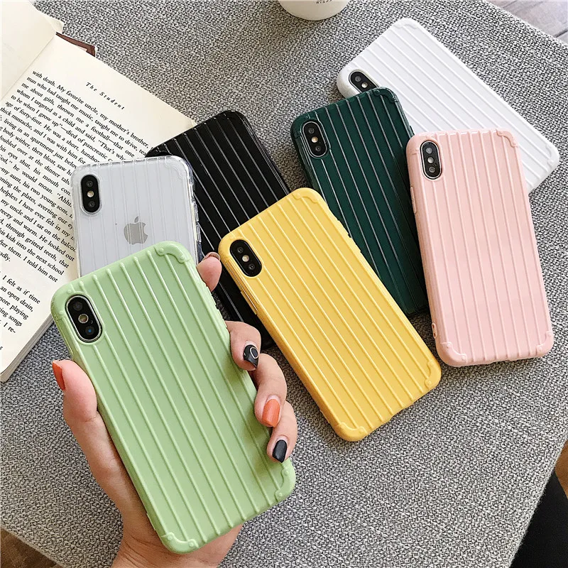 Чехол багажник карамельного цвета для телефона iPhone X XR 11 Pro XS Max 8 7 6S 6 Plus мягкий