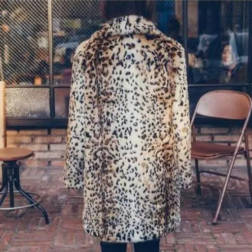 Женское пальто из искусственного меха в стиле ретро 2020 зимние теплые элегантные