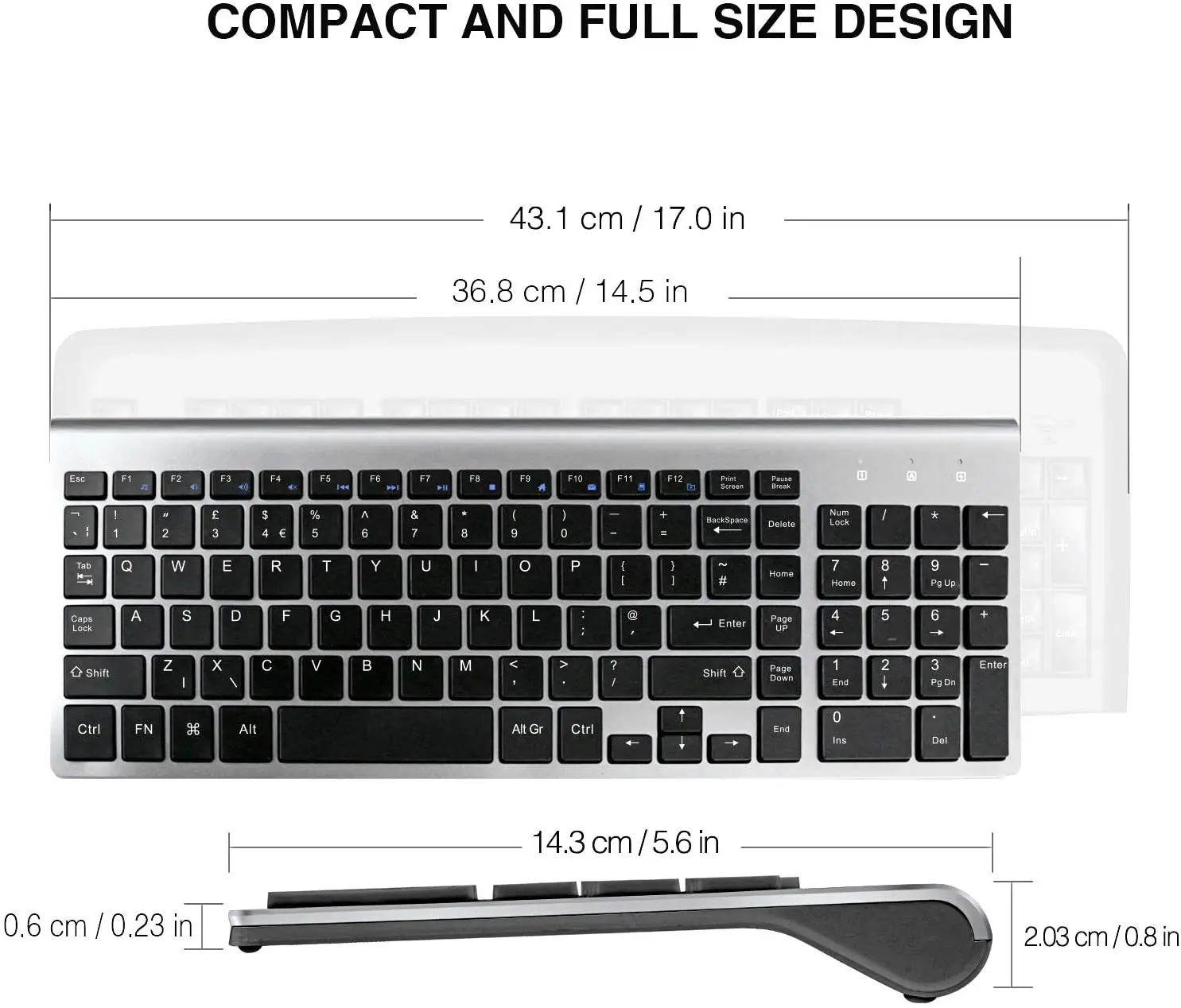 2 4G Беспроводная клавиатура с мышью для