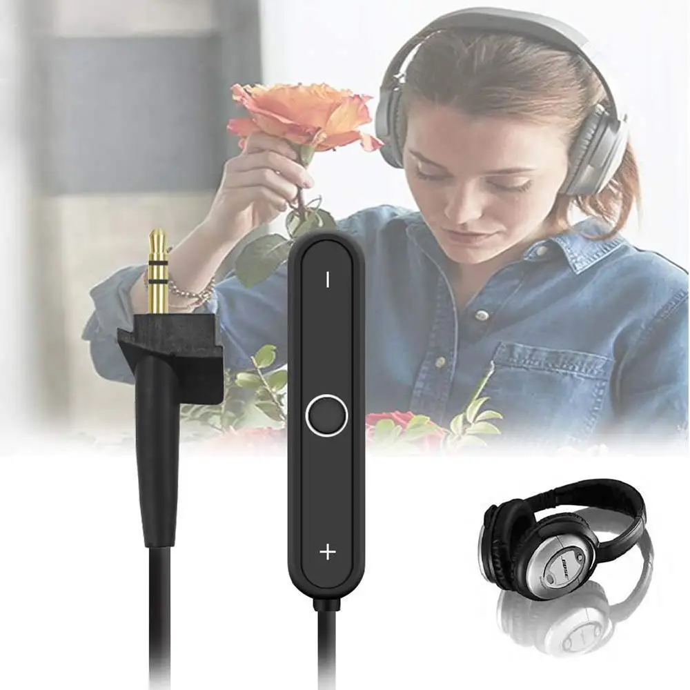 

Portable Bluetooth 5.0 A2DP Handsfree Stereo Audio Adapter Wireless Music Receiver for Bose Around Ear AE2 AE2i Headphones