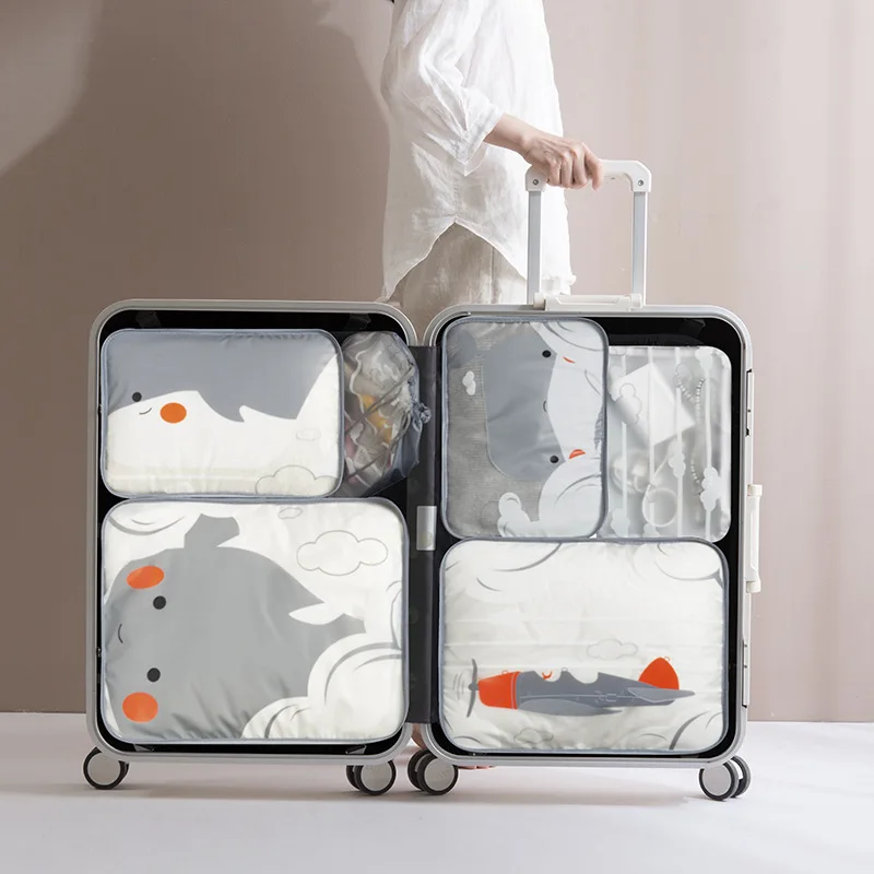 6 шт. дорожные Упаковочные пакеты для хранения сумка с замком на молнии