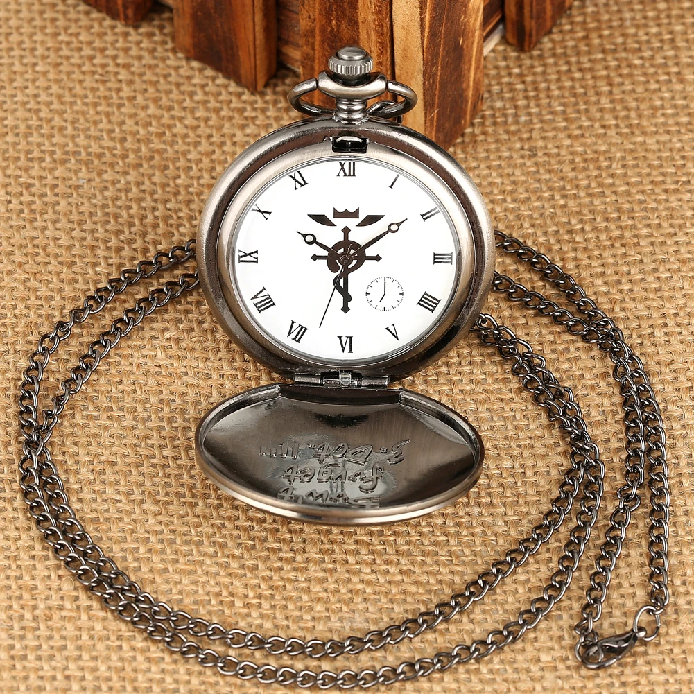 Fashion Personality Quartz Pocket Watch Gift Set Watches with Necklace Vintage Clock Gifts for Women Men