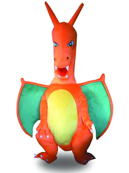 Лидер продаж классическая версия костюм талисман с большим огненным драконом