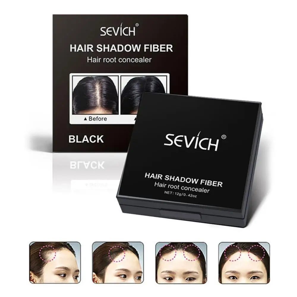 

1pcs Waterproof Hair Shadow Powder 3 Colors Hair Line Powder With Puff Makeup Hair Concealer Cover Hair Tool