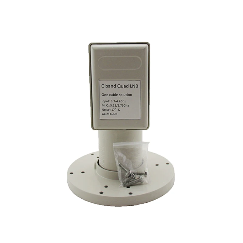 Четыре выходных входа 3 7 4 2 ГГц C Band Lnb QUAD HD сверхмощный коэффициент усиления