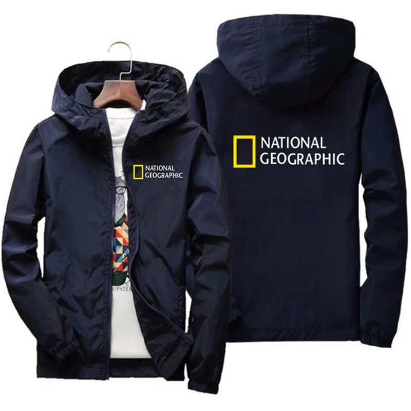 

National Geographic Jacket Mens Survey Expedition Scholar Top Jacket Mens Fashion Outdoor Clothing Funny windbreaker hoodie