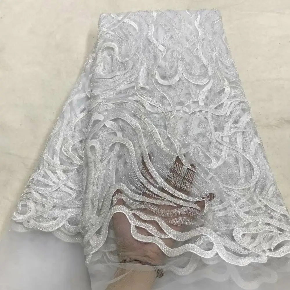 Новое поступление Высококачественная африканская кружевная ткань из Нигерии