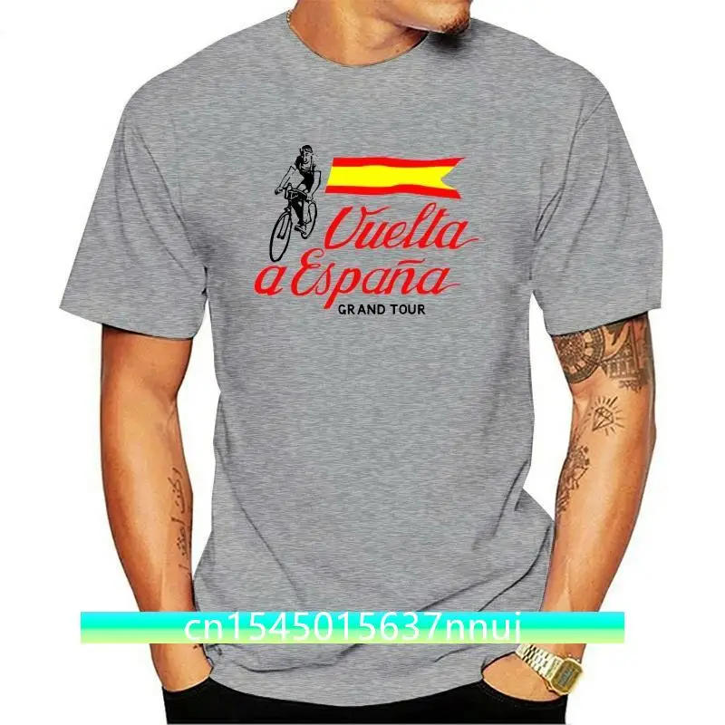 

New Vuelta A Espana T Shirt Printed Mens Vintage Spanish Cycling T-Shirt Bicycle Grand Tour Spain Race Bike Cycling Tee Shirt