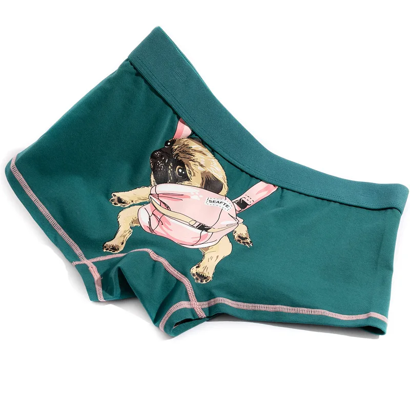 

Men's underwear cartoon puppy print boxer shorts