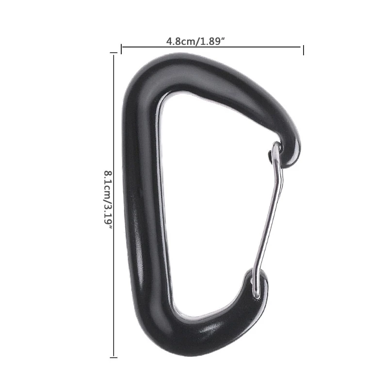 

69HD Aviation Aluminum D Shape Carabiner 12KN Hammock Safety Clasp Climbing Buckle