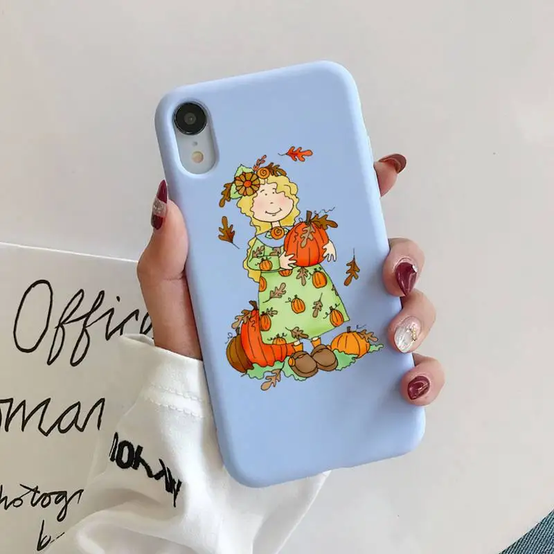 

Pumpkin happy autumn fall Phone Case for iphone 11 Pro Max X XS Max XR Candy Color Soft Cover For iPhone 7 8 6 6S Plus Funda