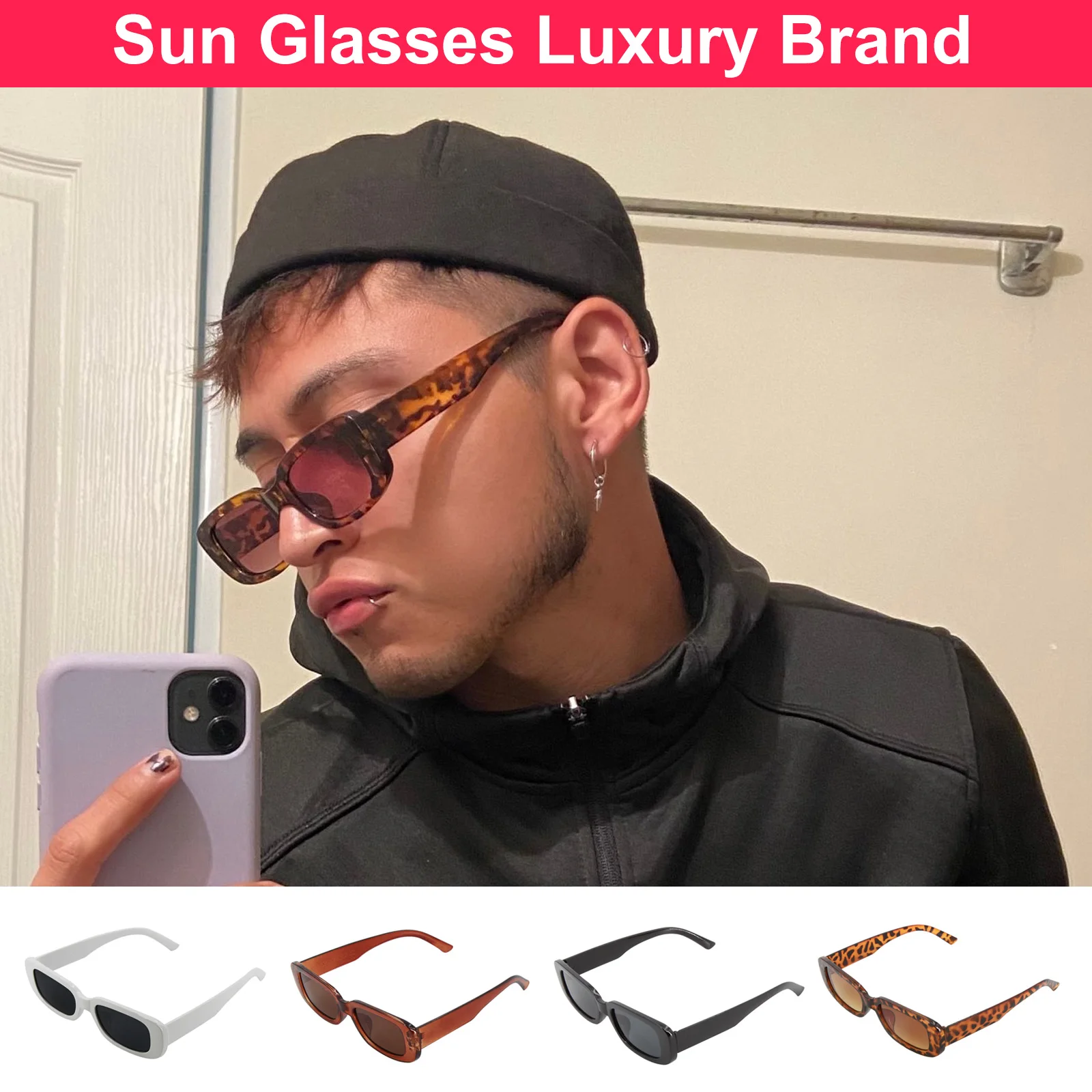 2021 Квадратные Солнцезащитные очки роскошные брендовые дорожные маленькие