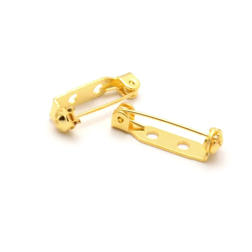 gold MIAOCHI ювелирные изделия DIY железные брошки задняя планка, значок держатель безопасный замок брошь булавки DIY Ювелирные изделия фурнитура ювелирные аксессуары - Цвет: gold