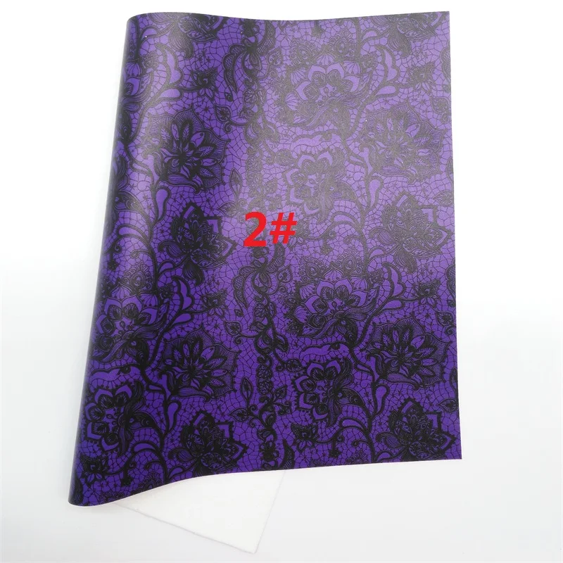 Фиолетовая Кожаная ткань листы из синтетической кожи со змеиным узором для банта