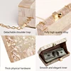 Contrast Color Acrylic Box Bags Hard Surface Women Elegant Shoulder Bags Rectangle Clutches Wedding Fashion Party Purse 3