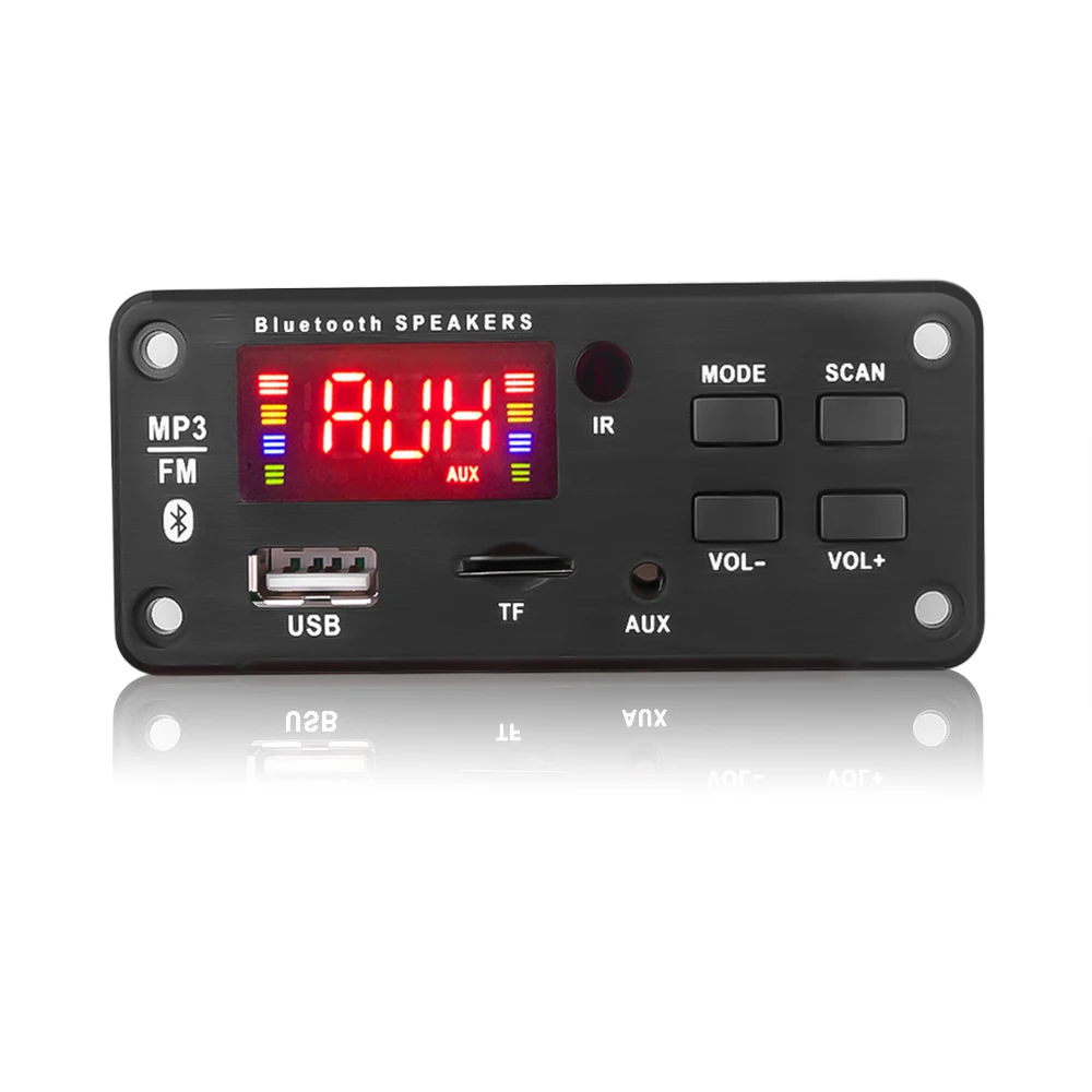 Big Color Screen Car Audio USB TF FM Radio Module Wireless Bluetooth 5V 12V MP3 WMA Decoder Board Player with Remote Control | Электроника