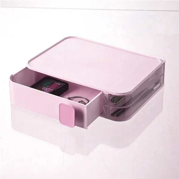 Makeup Organizer F MSJO органайзер для макияжа ящик для хранения пластиковый ящик для рабочего стола/ванной комнаты/офиса макияж кисти ювелирные изделия Организация хранения коробки - Цвет: Makeup Organizer F
