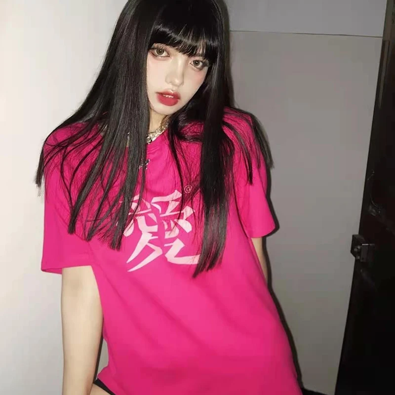 

Футболка Ulzzang женская с принтом в стиле хип-хоп, хлопок, короткий рукав, уличная одежда в стиле Харадзюку, шикарный Свободный Топ в Корейском ...