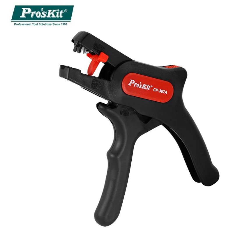 

Pro'sKit CP-367A Wire Stripper Cutting Wires Automatic Peeling Cable Cutter Saving Effort Gun-Type Wire Stripping Pliers Tool