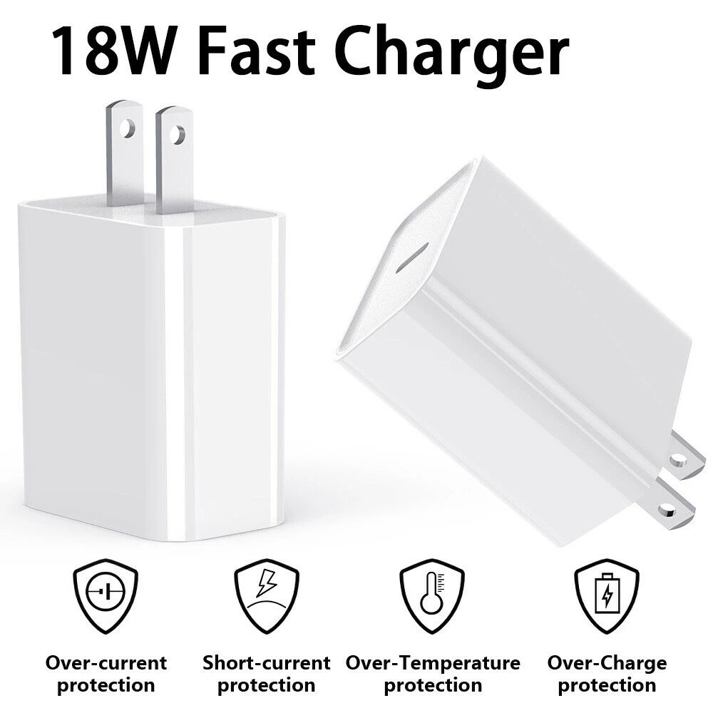 

18W PD USB Type C Quick Charger Adapter For iPhone 11 Pro XR X Xs Max 8 Fast Charging EU US UK AU Plug Travel PD charger port