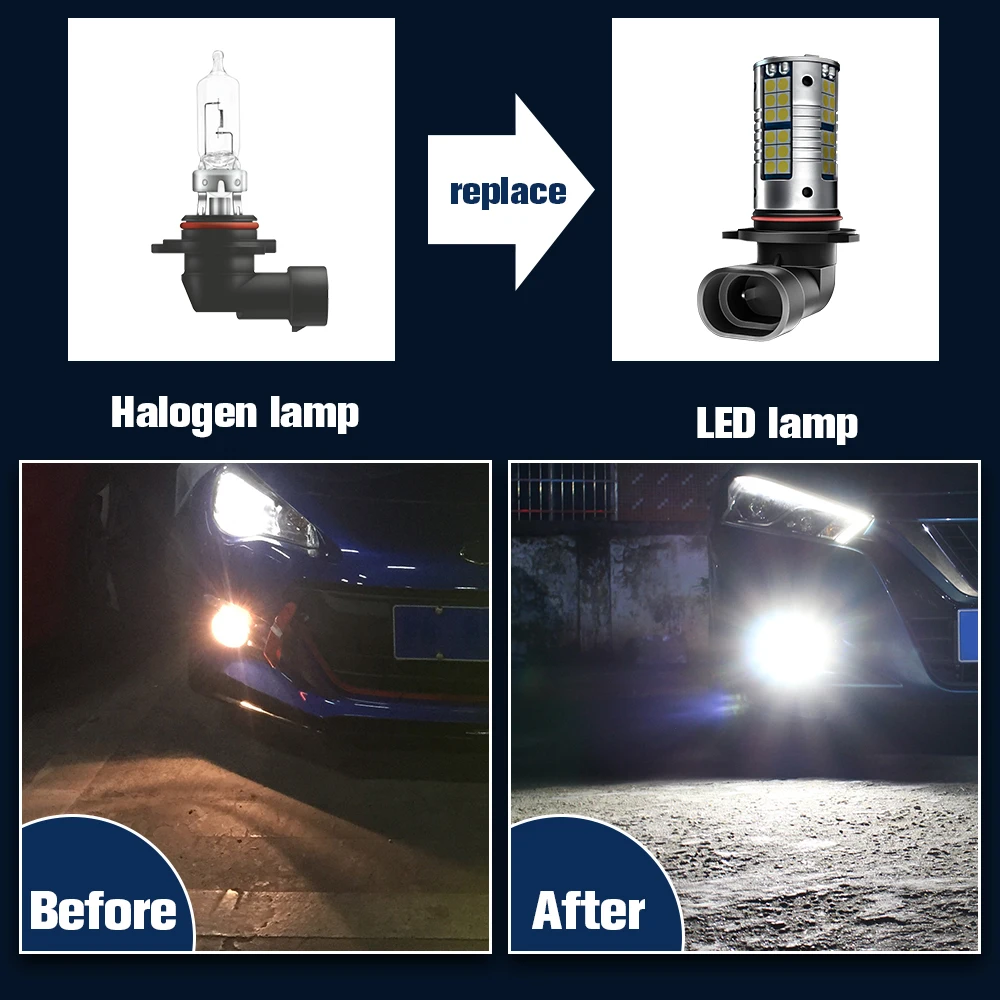 Светодиодные противотуманные фары Canbus 9006 HB4 H10 9145 для Ford Galaxy 2006-2014 Kuga 2 2013-2015 Explorer