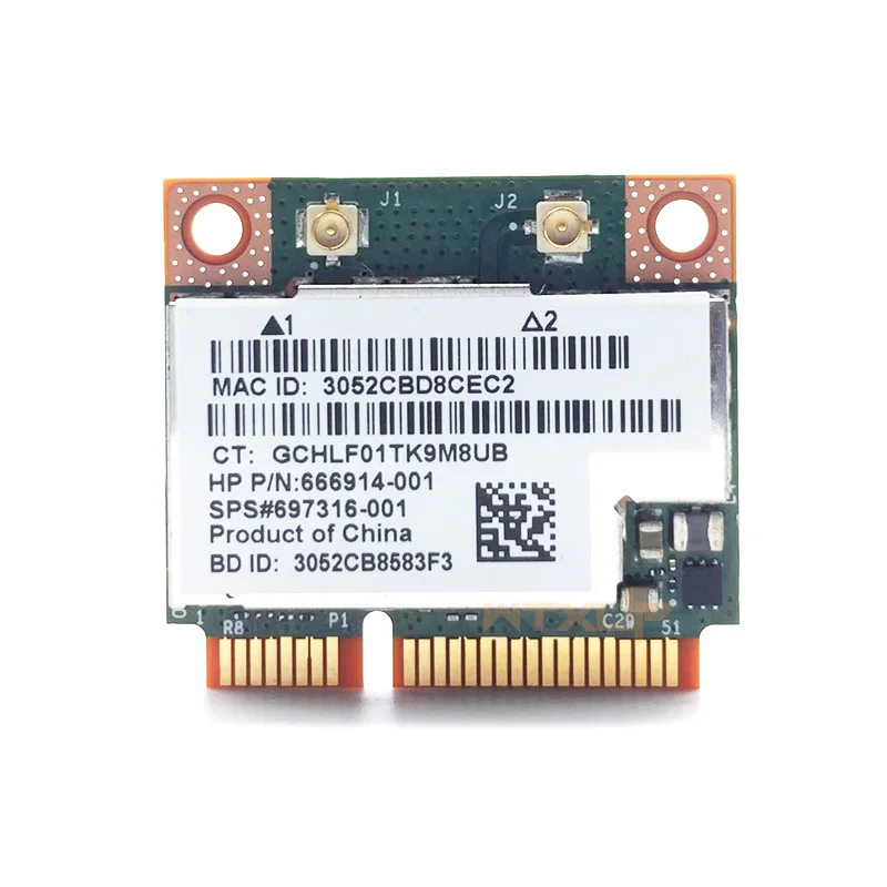 Двухдиапазонный Wi Fi адаптер Broadcom BCM943228HMB BCM943228 802.11a/b/g/n Mini pci e 300 Мбит/с 2 4 ГГц 5