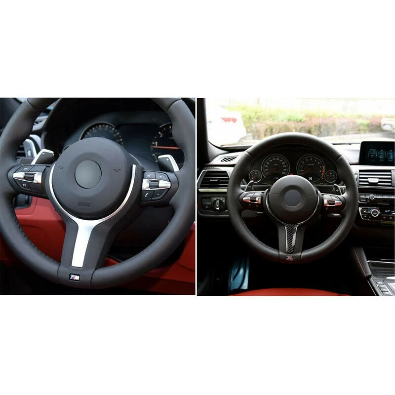 

Car Replacement Style Carbon Fiber Steering Wheel Trim M-Sport Only for-BMW F20 F22 F30 F31 F32 F33 F36