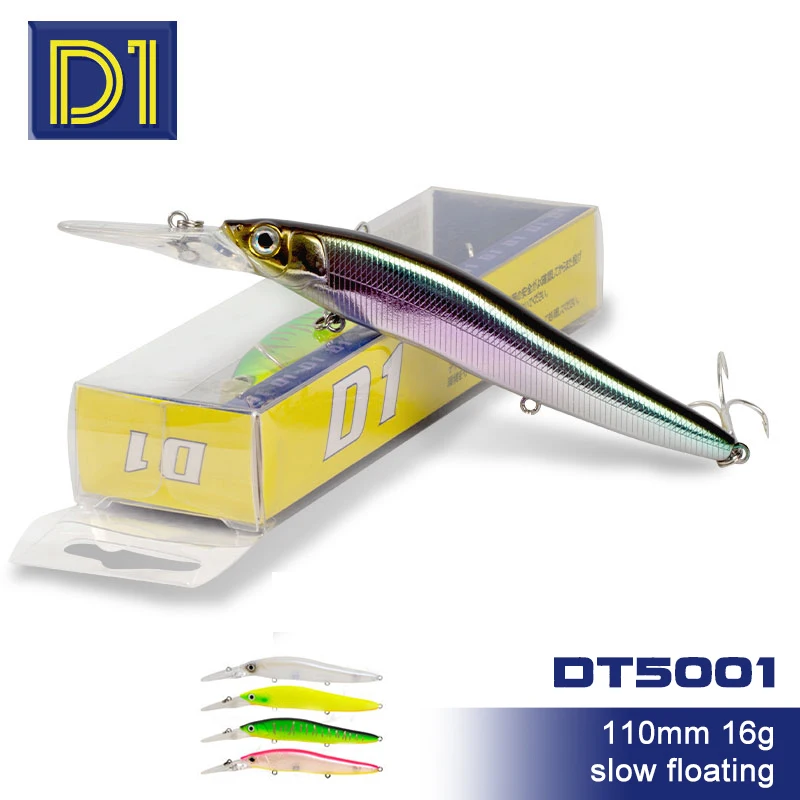 D1 Groundbait для рыбной ловли воблеры на щуку 110 мм 16 г медленно Плавающий Гольян