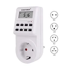 Цифровой программируемый выключатель с таймером, настенная электрическая розетка с вилкой Стандарта ЕСВеликобританииСШААвстралии, розетка с таймером