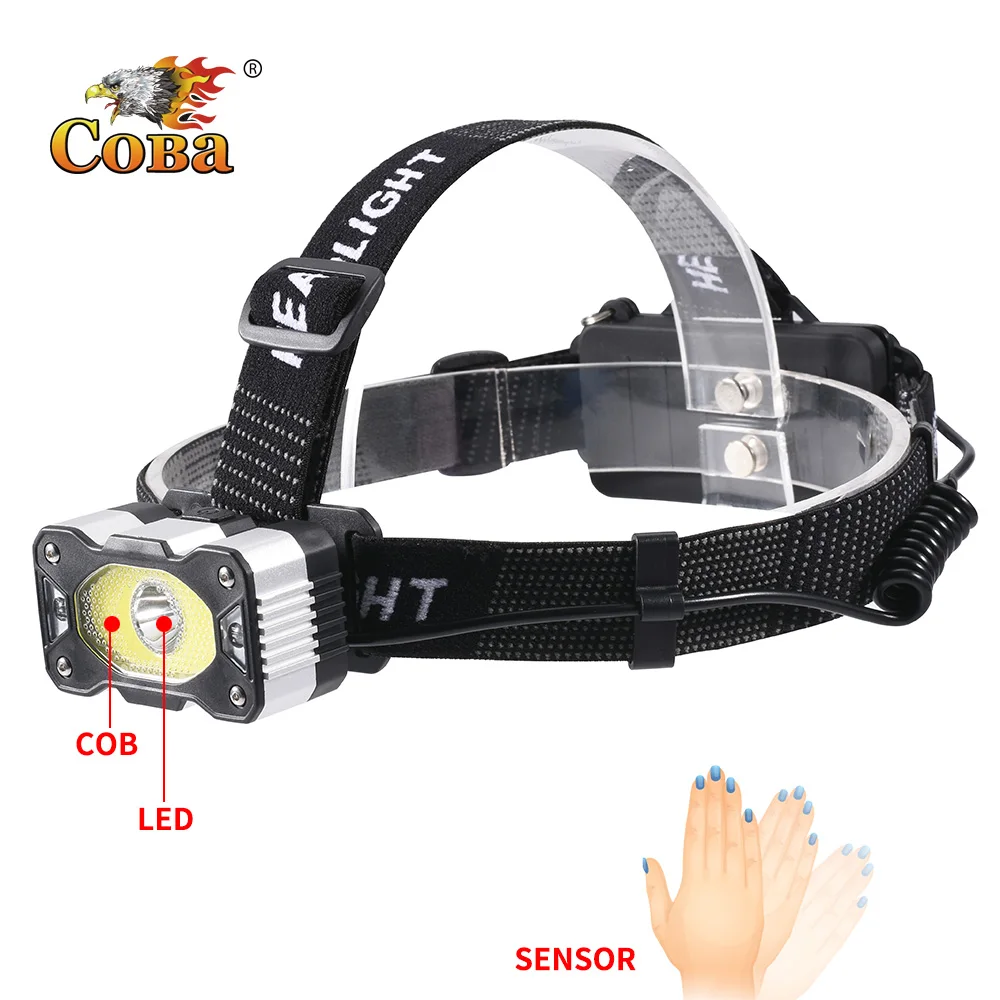 COBA 2500LM налобный светодиодный Водонепроницаемый cob головной светильник 5 режимов
