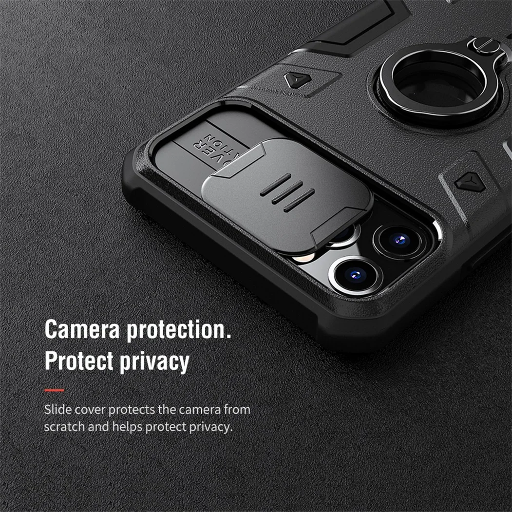 Чехол NILLKIN CamShield для iPhone 11 12 Pro Max mini бронированный чехол с кольцом-подставкой