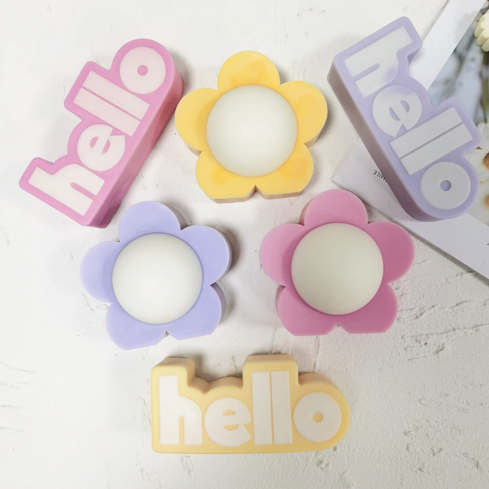 Пастельный цветок Форма для свечей лепесток маргаритки столб цветочный