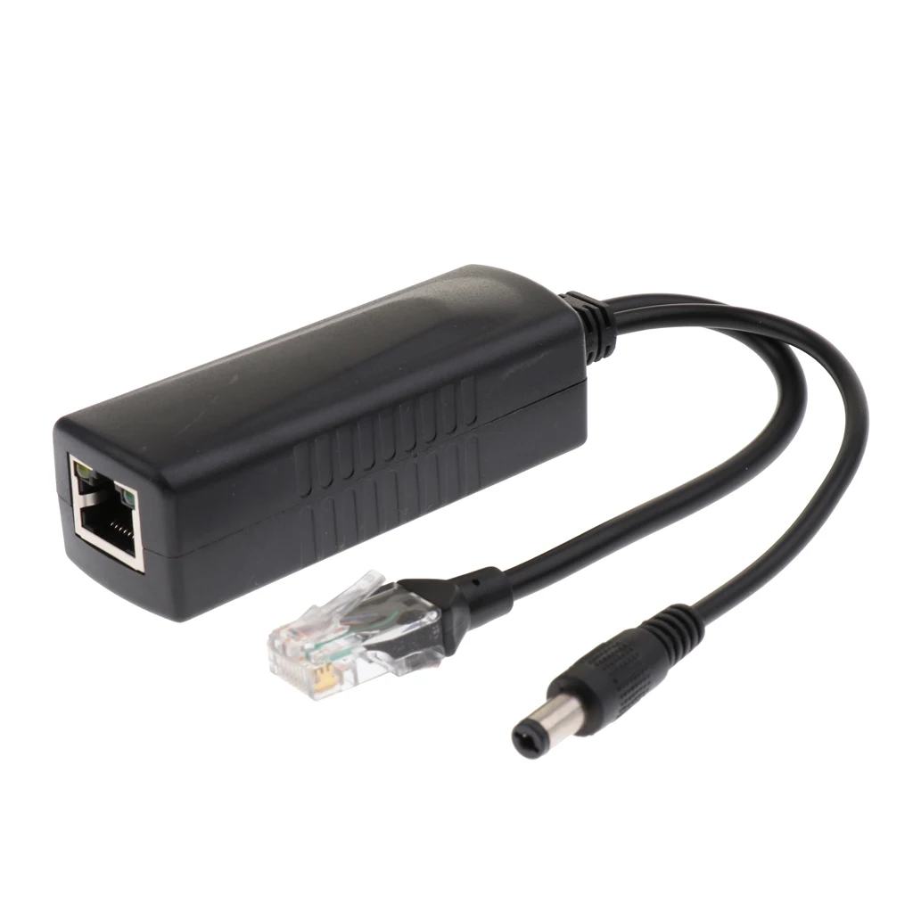 Активный сплиттер PoE адаптер питания через Ethernet 48 В до 12 2 а для IEEE 802 3 af/at 24 Вт |