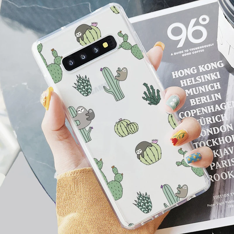 Чехол для телефона с милыми животными, мягкий силиконовый прозрачный чехол из ТПУ с принтом для samsung S6 S7 Edeg S8 S9 Plus S10+ S10E Lite A50 A30 A10 - Цвет: TPU