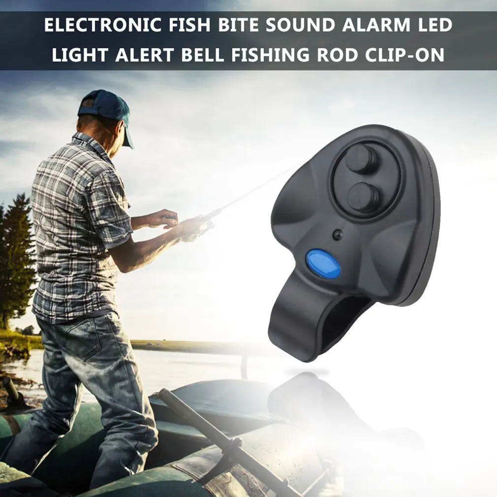 

Buffer Fishing Alarm Portable Mini Universal Electronic Sound Alarm LED Light Alert Bell Fishing Rod Alarm