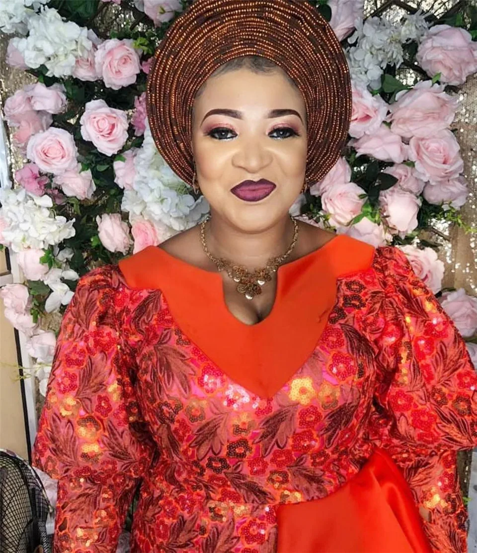 Кружевная ткань из органзы ручной работы африканская кружевная с пайетками