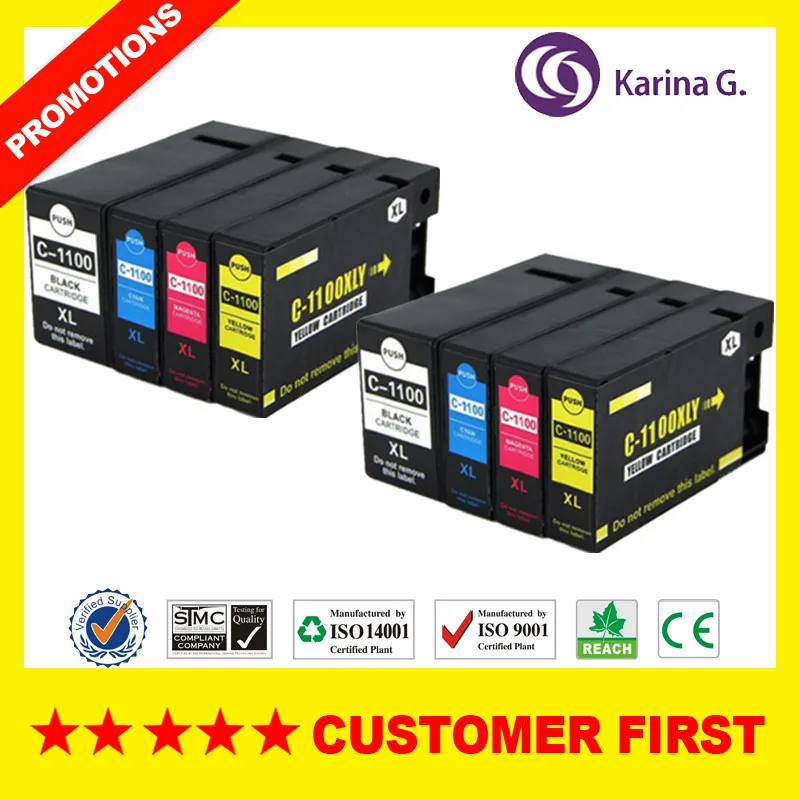 Совместим с Canon PGI1100 PGI 1100 картриджи пигментными чернилами для MAXIFY MB2010 MB2110