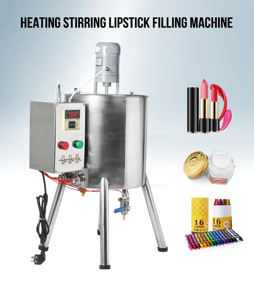 ZONESUN Lipstick Lip Gloss Lipgloss Heating Filling Machine Mixing Heater Tank  ZS-GTL15L