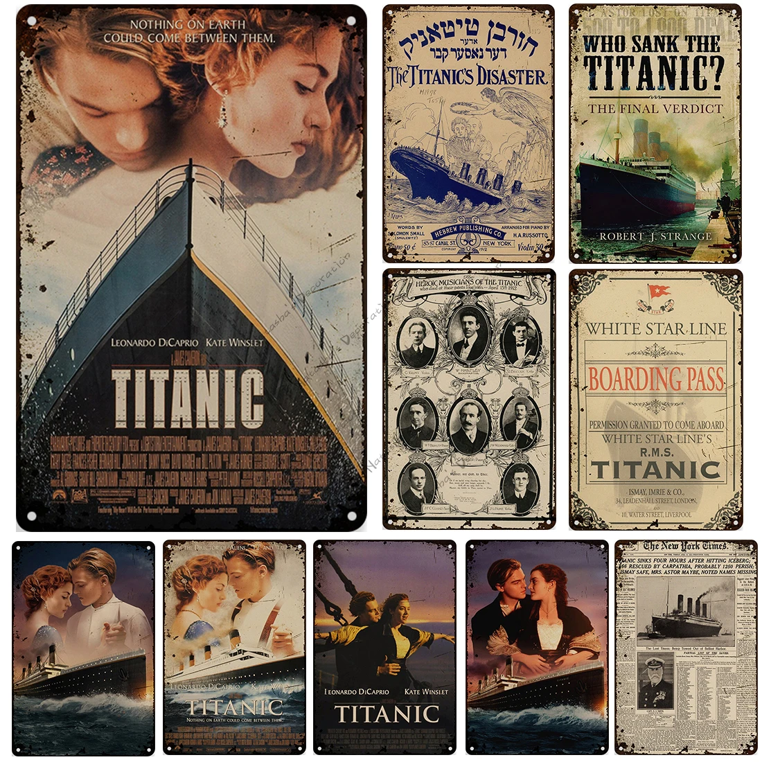 Классический металлический жестяной знак Titanic's Return Voyage мужская пещера