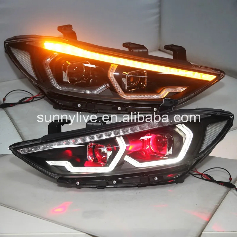 Светодиодная фара Elantra devil eye 2017-2019 года LF | Автомобили и мотоциклы