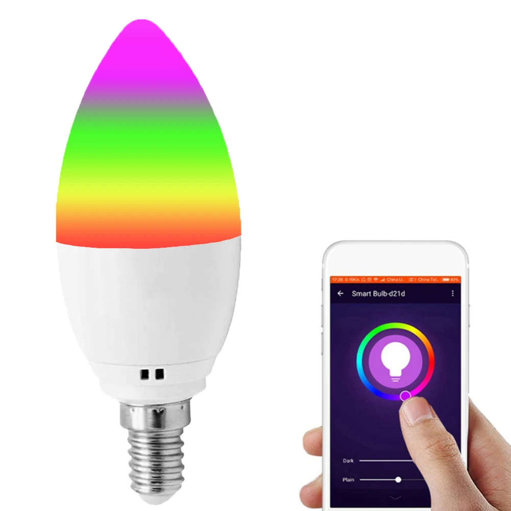 E14/E12/E27/B22 СВЕТОДИОДНАЯ Лампа для кухни RGB с регулируемой яркостью спальни