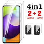 Защитное закаленное стекло 4 в 1 для Samsung Galaxy A52, A52s, зеркальная защитная пленка для объектива камеры на M52, A5, A 5, 2, 52 S, защита a53 5G samsunga53 2022