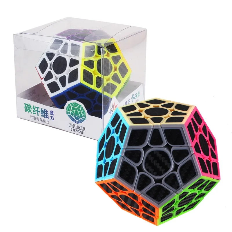 Yuxin Megaminxcube наклейки из углеродного волокна Cubo Magico Professional Развивающие игрушки для