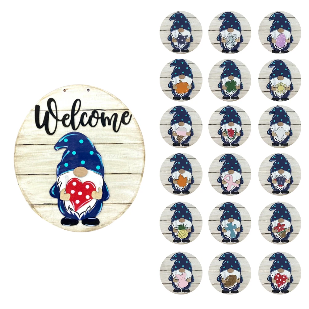 

Holiday For Housewarming Festival Gnome Door Hanger Seasonal Welcome Sign Gifts Indoor Outdoor Porch Shop Window Hanging Easter