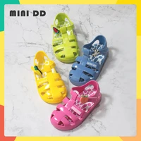 2022 new mini dd girls sandals kids fruit stone pattern roman jelly shoes childrens waterproof non slip breathable bach shoes