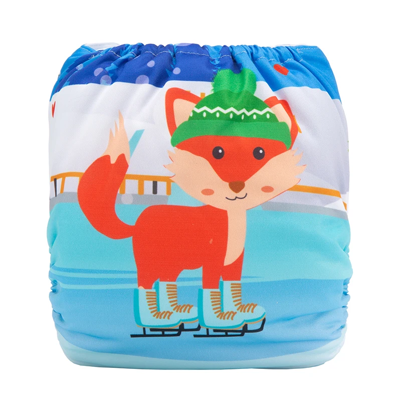 Все в одном подгузник органический хлопок детские подгузники маленькая лиса