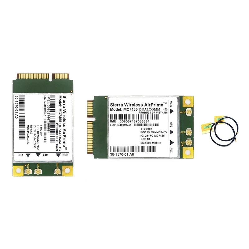 

2X MC7455 LTE 4G Card Mini PCI-E FDD-LTE TDD-LTE 4G Module Cat6 Network Card For Laptop