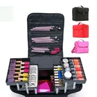 Модная женская полная косметичка, коробка для хранения большой емкости, многослойная косметичка с перегородками, женская косметичка