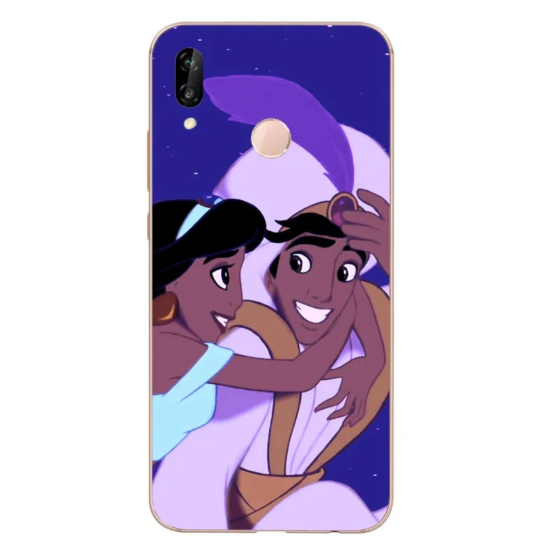 Мягкий Силиконовый ТПУ чехол для телефона Disny Aladdin Jasmine Huawei P8L P20L P20LITE P30 Mate 8 9 10 20Por RS